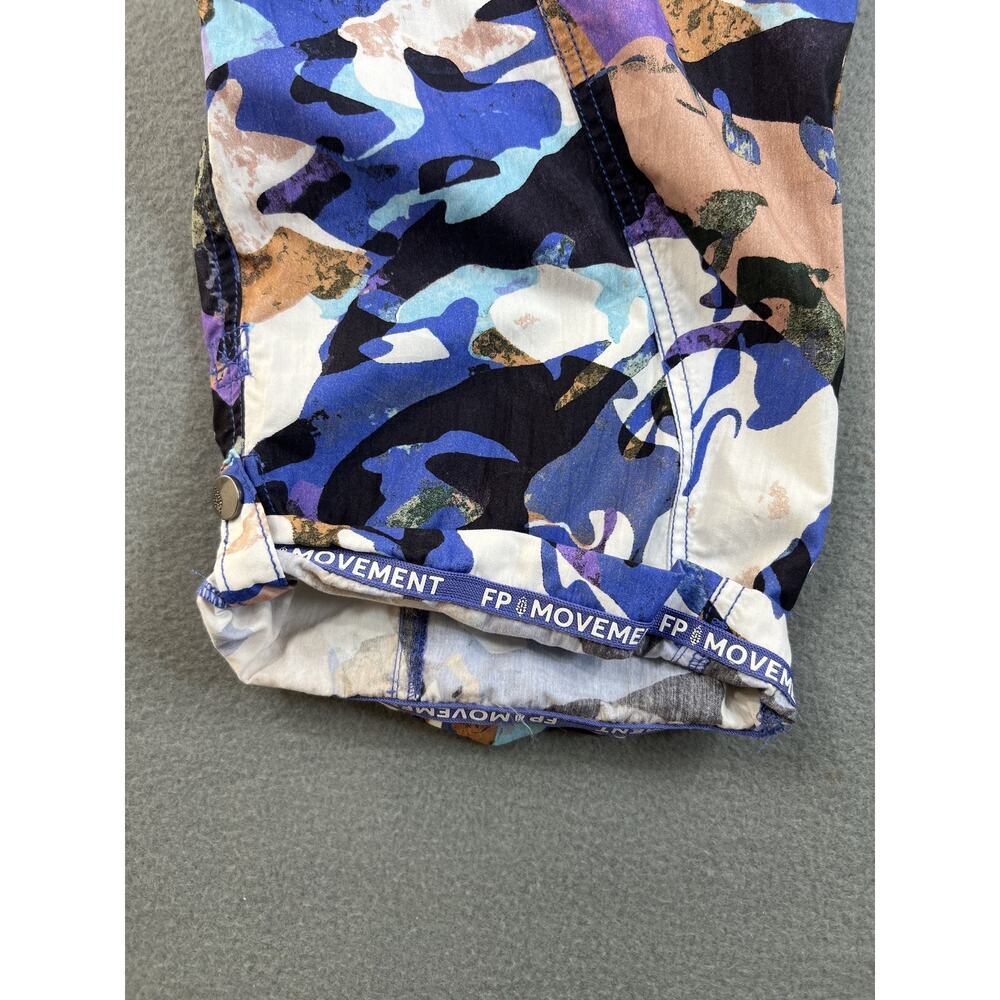 NEW Free People Movement Mesmerize Me Pants Large Violet Camo Women’s - Picture 6 of 13